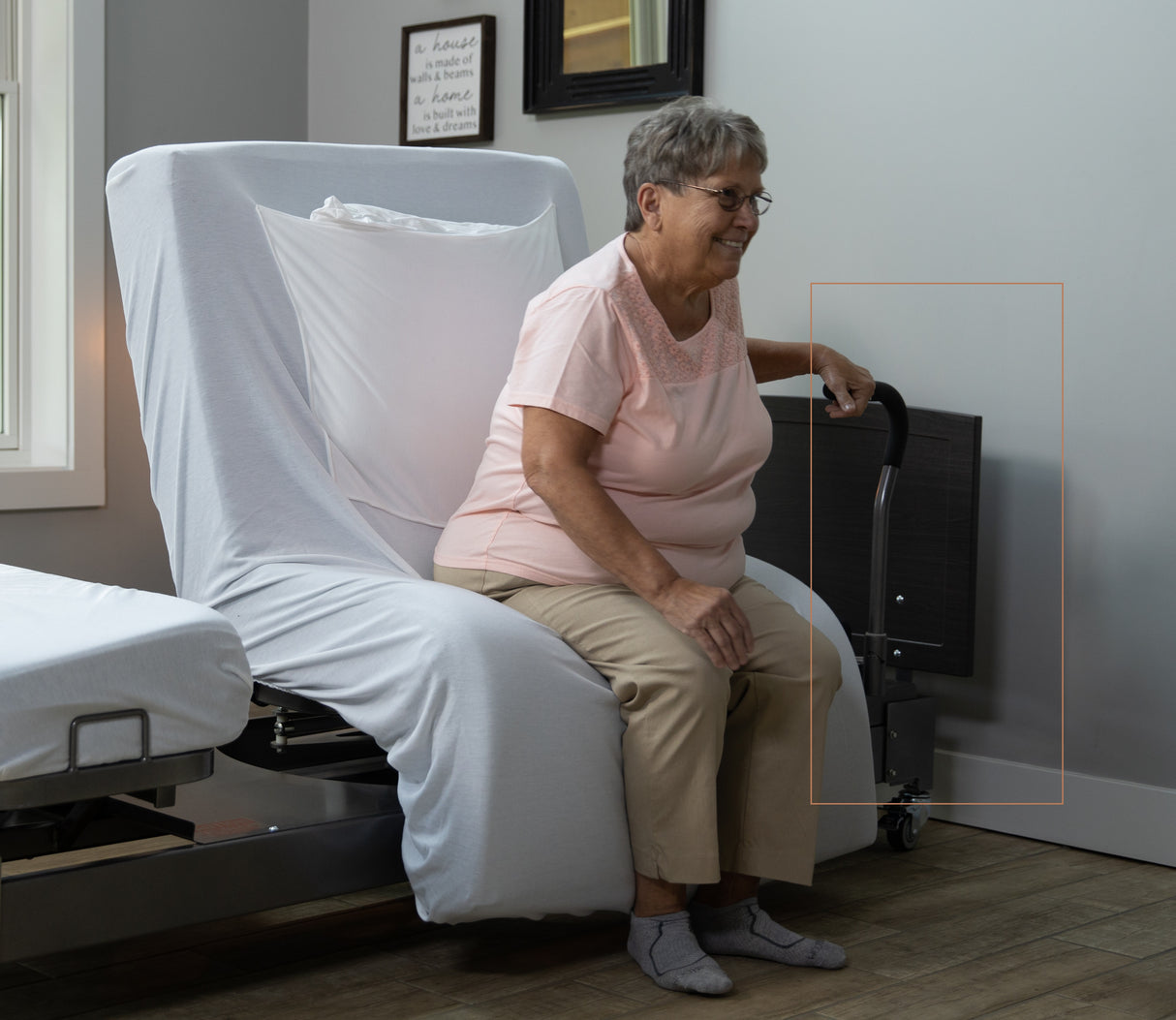 Med-Mizer Active Care Rotating Lift Assist Bed-Fixed Height