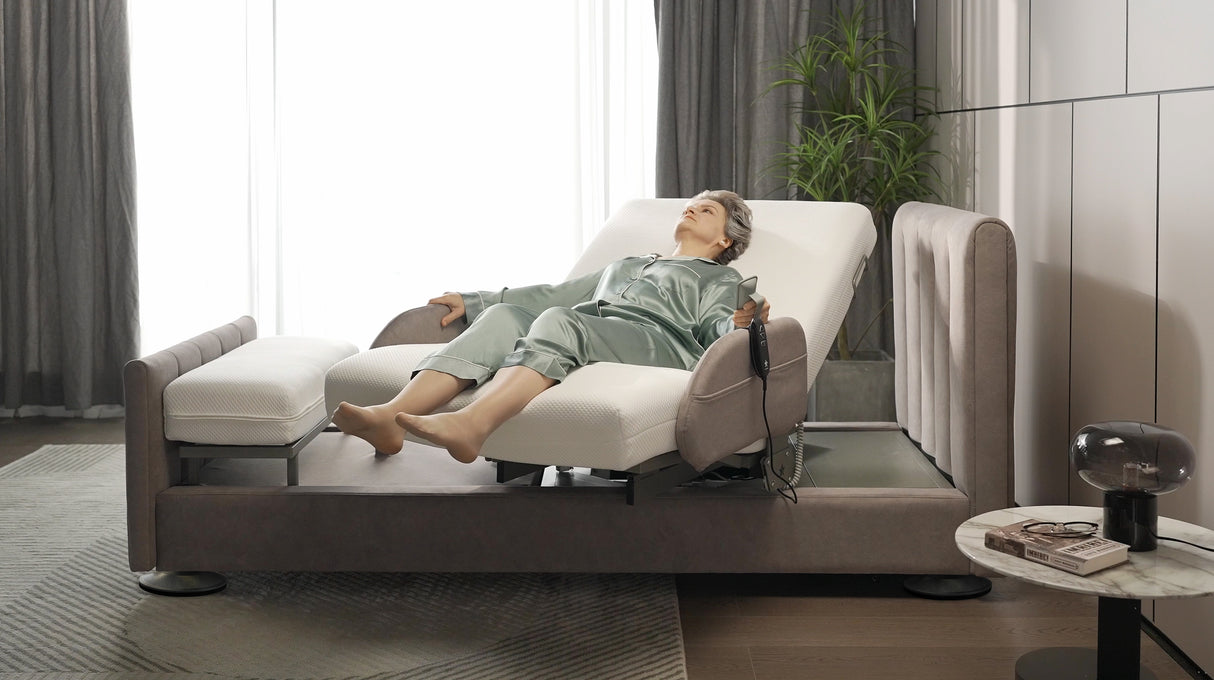 StarSleep Orin Rotating Sit to Stand Hospital Bed with Head and Foot Elevation