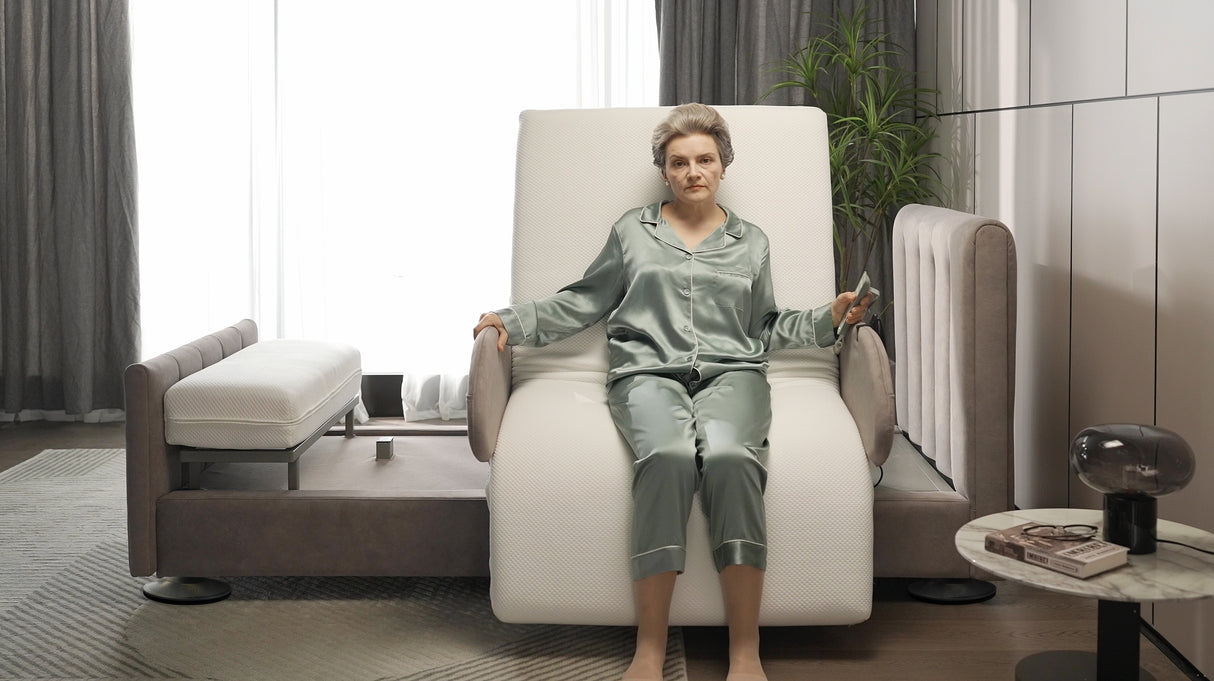 StarSleep Orin Rotating Sit to Stand Hospital Bed with Head and Foot Elevation