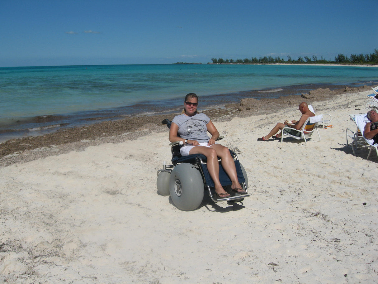 DeBug Fixed Stainless Steel Fixed Legrest Beach Wheelchair