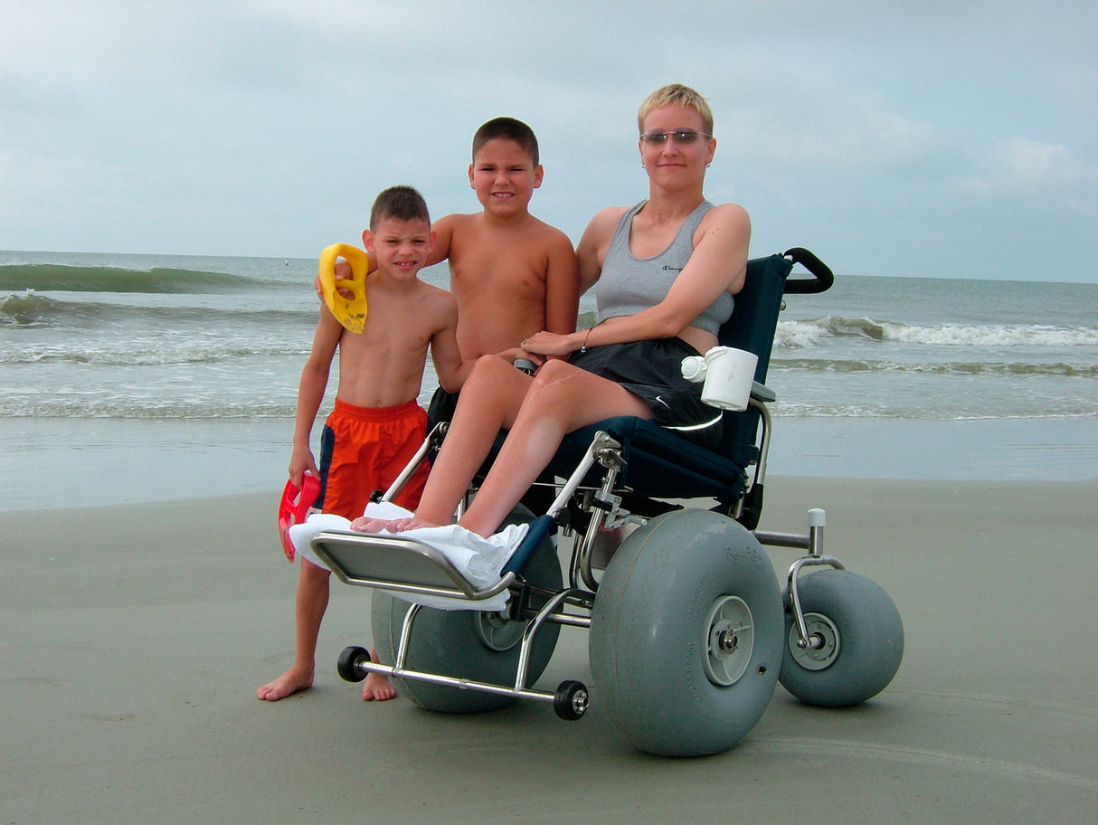 DeBug Fixed Stainless Steel Fixed Legrest Beach Wheelchair
